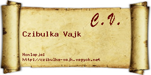 Czibulka Vajk névjegykártya